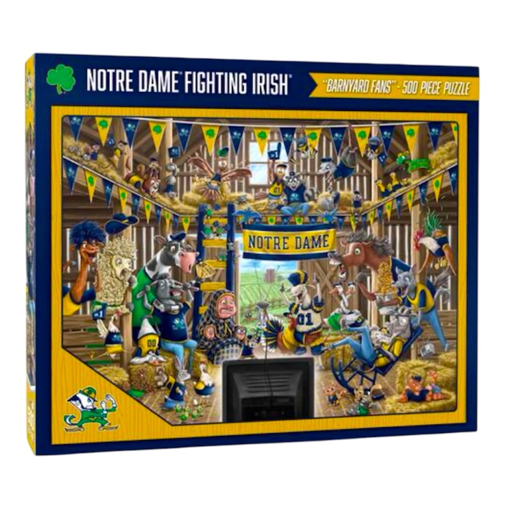 Notre Dame Fighting Irish Barnyard Fans 500 Piece Puzzle - NWT